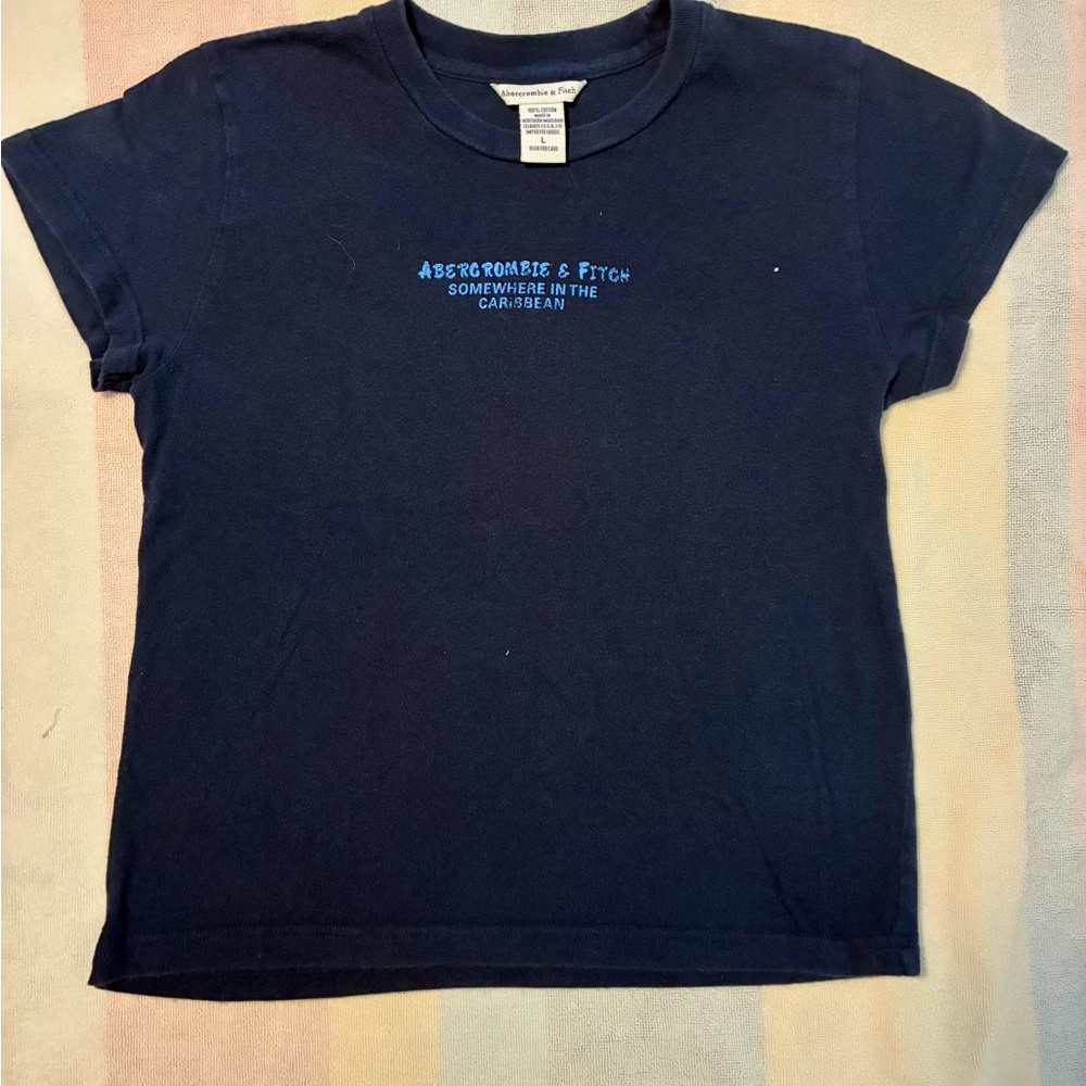 Vintage Women’s size large Abercrombie & Fitch Navy Blue T-Shirt
